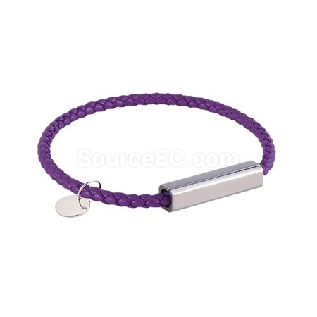 Customization Engraved Magnetic Buckle Leather Rope Bracelet Promotional Products