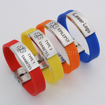 Customization Engraved Silicone Sports Bracelet Promotional Products