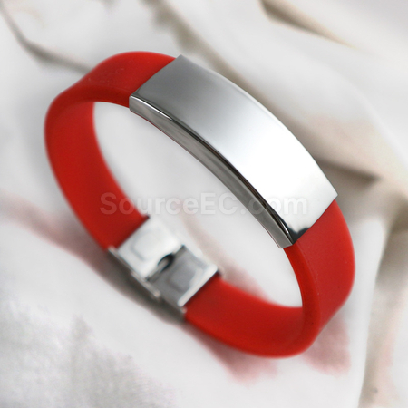 Customization Engraved Silicone Sports Bracelet Promotional Products
