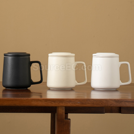 Customization Ceramic tea separation tea cup Promotional Products