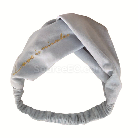 Customization Fashion Velvet Embroidered Headband Promotional Products