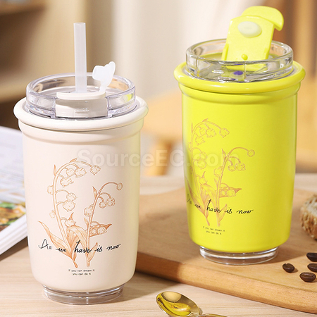 Customization Stainless Steel Dual-Drink Coffee Cup Promotional Products