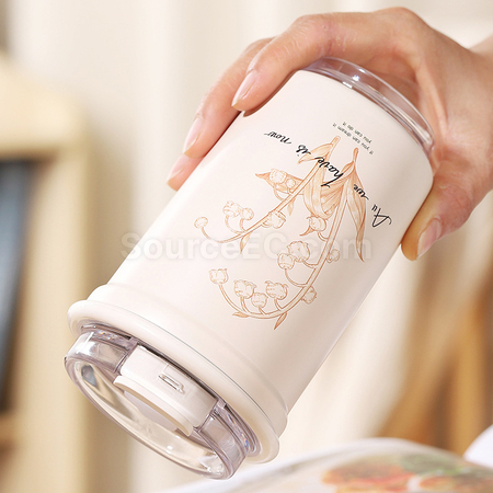 Customization Stainless Steel Dual-Drink Coffee Cup Promotional Products