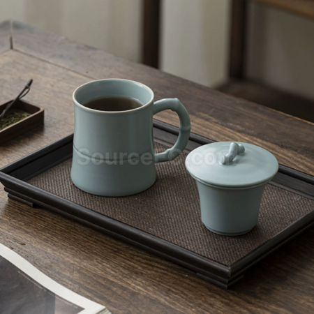 Customization Ceramic filter tea cup Promotional Products