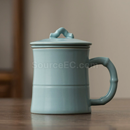 Customization Ceramic filter tea cup Promotional Products