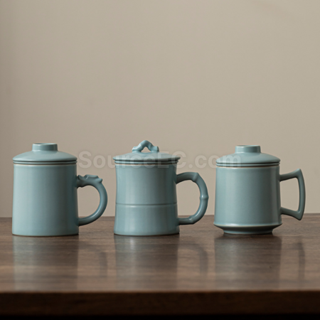 Customization Ceramic filter tea cup Promotional Products