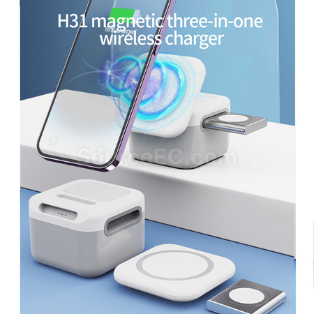 Customization Three-In-One Magnetic Wireless Charging Promotional Products