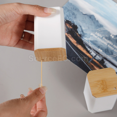 Customization Bamboo Lid Toothpick Holder Promotional Products