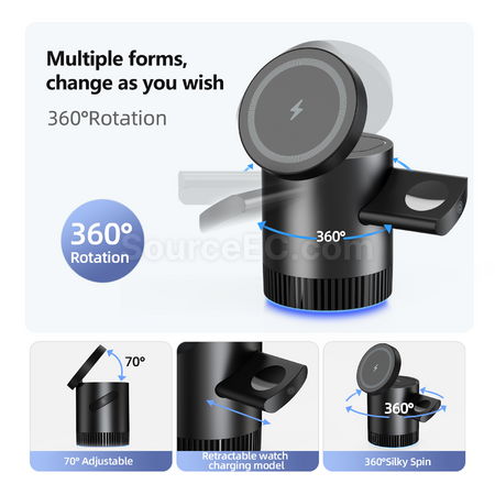 Customization Three-In-One Foldable Wireless Charger Promotional Products