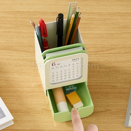 Customization Multifunctional Pen Holder Calendar Storage Box Promotional Products
