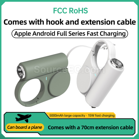 Customization Creative Retractable Mobile Power Bank With Built-in Wire Promotional Products