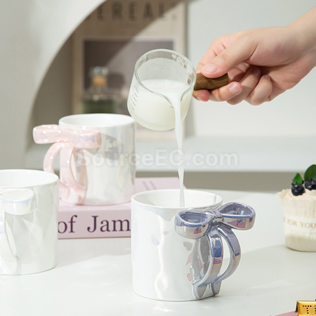 Customization Ceramic Mug With Bow Handle Promotional Products