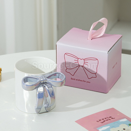 Customization Ceramic Mug With Bow Handle Promotional Products