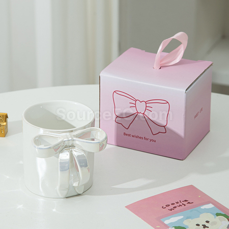 Customization Ceramic Mug With Bow Handle Promotional Products