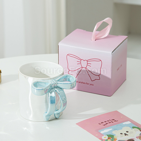 Customization Ceramic Mug With Bow Handle Promotional Products