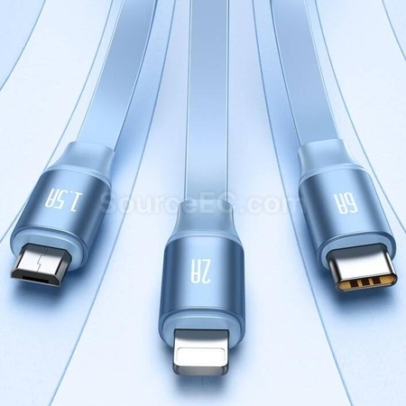 Customization 3 in 1 Retractable Quick Charge Data Line Promotional Products