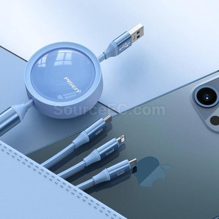 Customization 3 in 1 Retractable Quick Charge Data Line Promotional Products