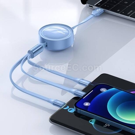 Customization 3 in 1 Retractable Quick Charge Data Line Promotional Products