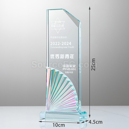 Customization Pleated Crystal Trophy Promotional Products