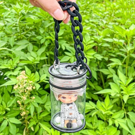 Customization Cylindrical PVC Transparent Doll Bag Promotional Products