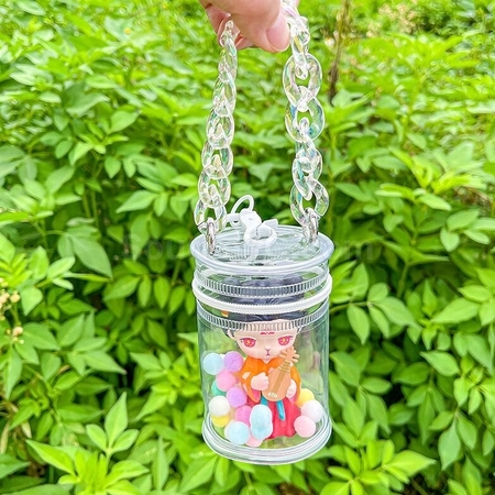 Customization Cylindrical PVC Transparent Doll Bag Promotional Products