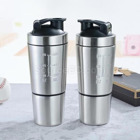 Customization Single Layer Double Section Stainless Steel Shake Cup Promotional Products