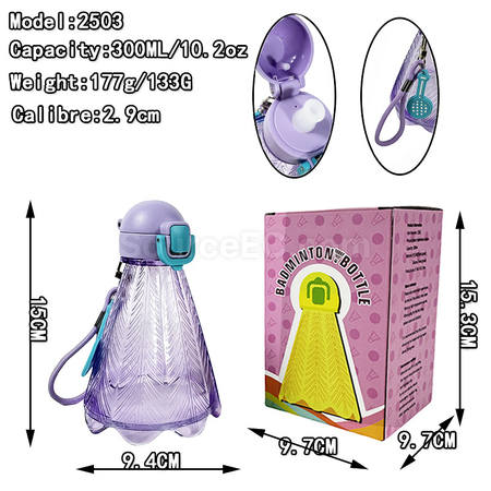 Customization Badminton Straw Sports Water Bottle Promotional Products