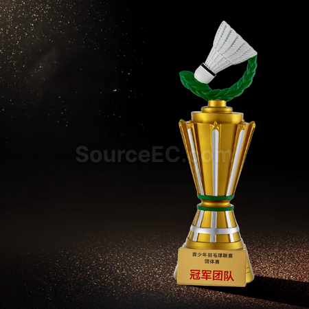 Customization Badminton Crystal Trophy Promotional Products