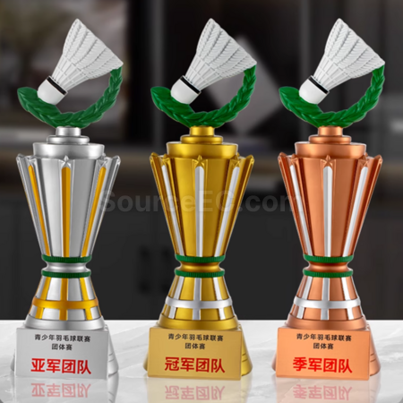 Customization Badminton Crystal Trophy Promotional Products