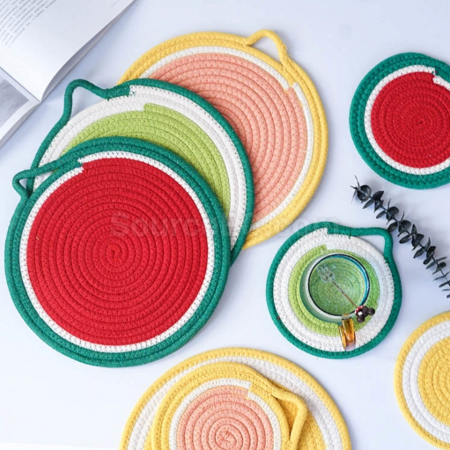 Customization Cotton rope woven insulation pad Promotional Products