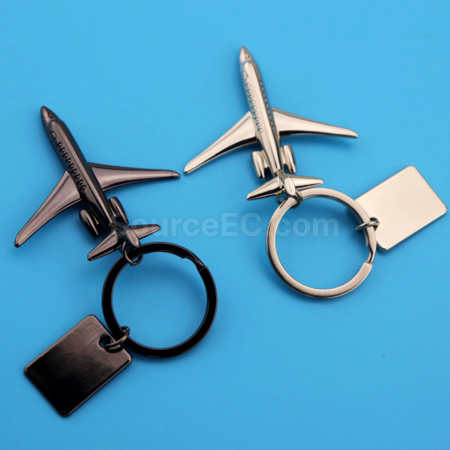 Customization 3D model airplane keychain Promotional Products
