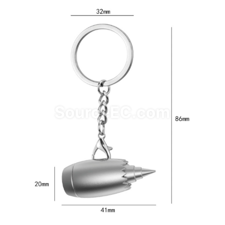 Customization 3D model airplane keychain Promotional Products
