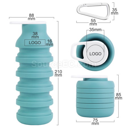 Customization Portable Silicone Foldable Water Cup Promotional Products