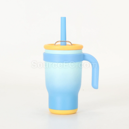 Customization 14oz Straw handle thermos cup Promotional Products