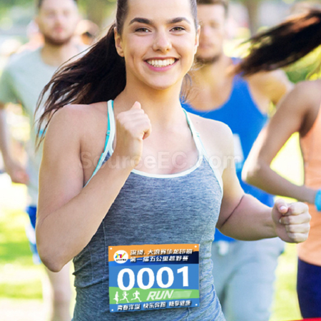 Customization Colorful Waterproof Bib Number Promotional Products