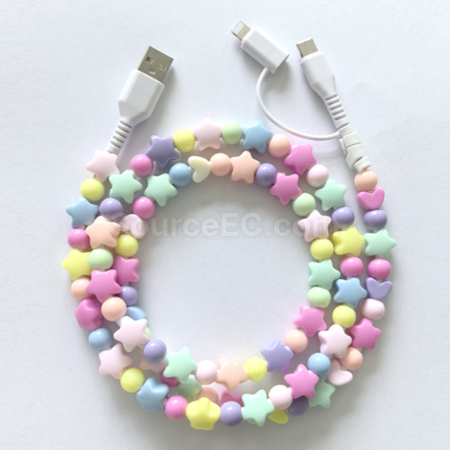 Customization Five pointed star bead data cable Promotional Products