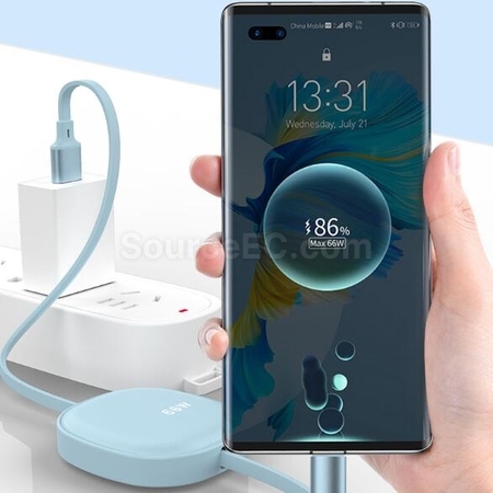 Customization 66W 3-in-1 Retractable Charging Cable Promotional Products