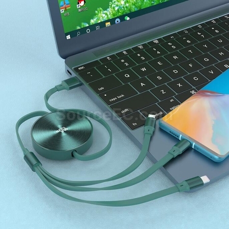 Customization Three-In-One Retractable Data Charging Cable Promotional Products