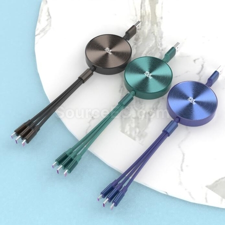 Customization Three-In-One Retractable Data Charging Cable Promotional Products