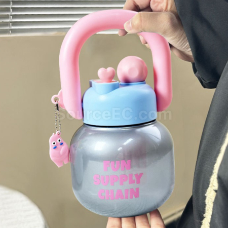 Customization Large-capacity Portable Double-spout Big-bellied Cup Promotional Products