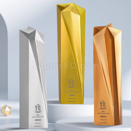 Customization Aluminum Alloy Brushed Trophy Promotional Products