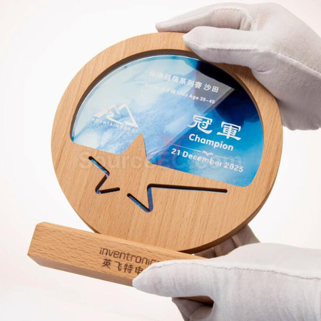 Customization Solid Wood Crystal Award Promotional Products
