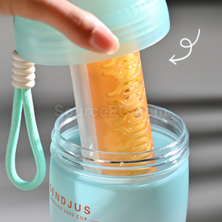 Customization Double - drinking - opening straw water cup Promotional Products