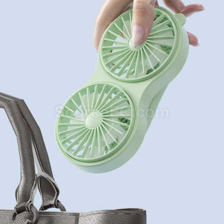 Customization Portable Desktop Handheld Double Head Fan Promotional Products