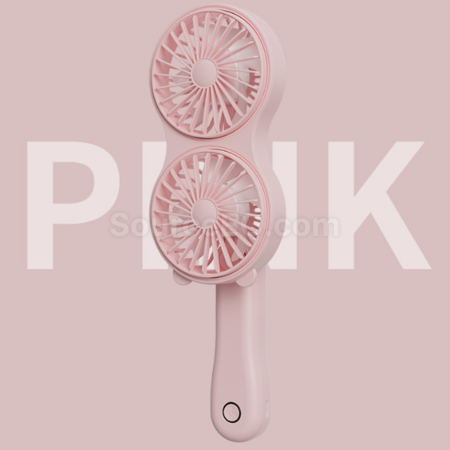 Customization Portable Desktop Handheld Double Head Fan Promotional Products