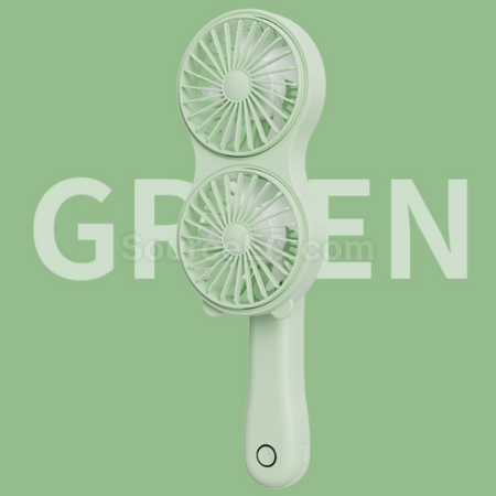 Customization Portable Desktop Handheld Double Head Fan Promotional Products