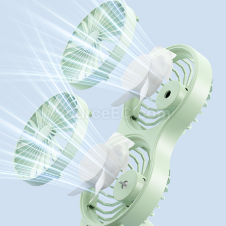 Customization Portable Desktop Handheld Double Head Fan Promotional Products
