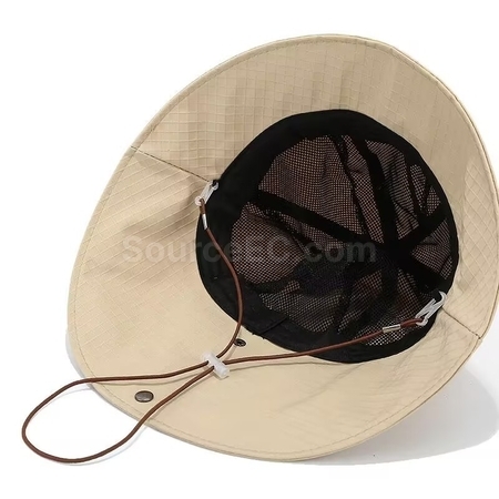 Customization Japanese Style Drawstring Wide Brim Sun Protection And Waterproof Basin Hat Promotional Products