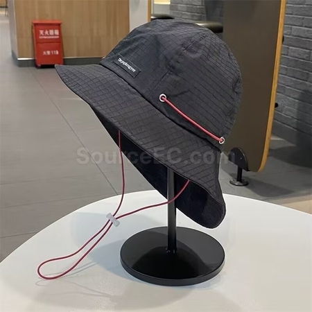 Customization Japanese Style Drawstring Wide Brim Sun Protection And Waterproof Basin Hat Promotional Products