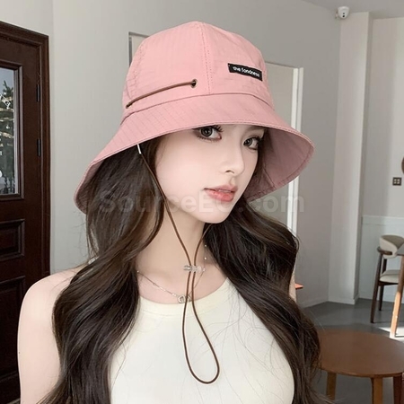 Customization Japanese Style Drawstring Wide Brim Sun Protection And Waterproof Basin Hat Promotional Products